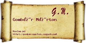 Gombár Márton névjegykártya